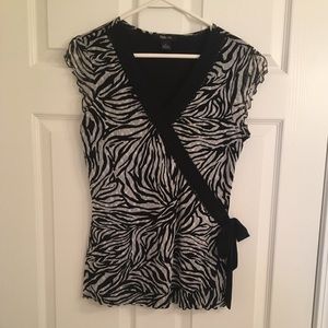 Style & Co Black and White Top